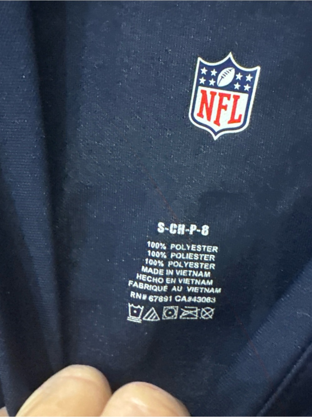 Kids Navy Blue #52 Mack Football Jersey - Picture 5 of 5